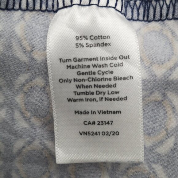 Talbots "The Talbots Tee" Ladies Size X Navy White & Tan Long Sleeves T-shirt - Picture 4 of 9